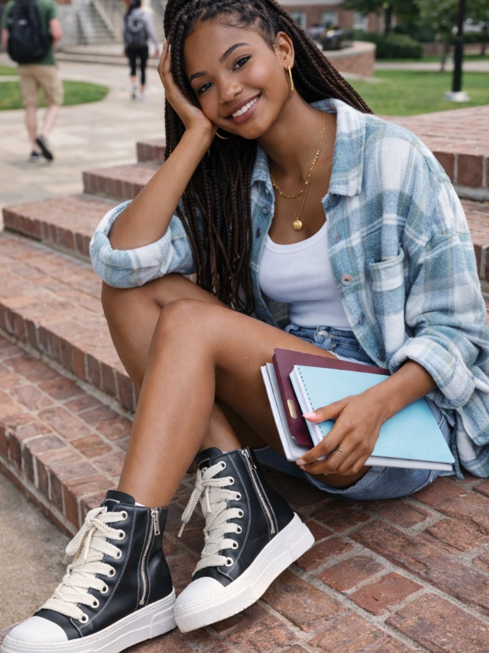 Made in Italy Platform High Top Sneakers | Chunky Sole Statement Lace”